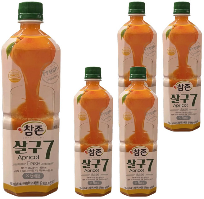 CHARMZONE 食品 杏桃7原液, 5個, 835ml