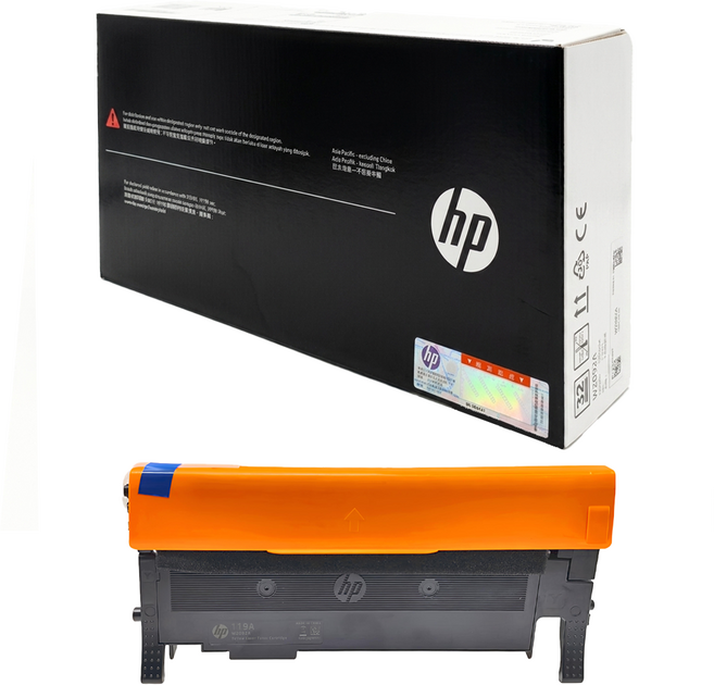 hp 惠普 碳粉匣 119A W2092A, 1個, 黃色