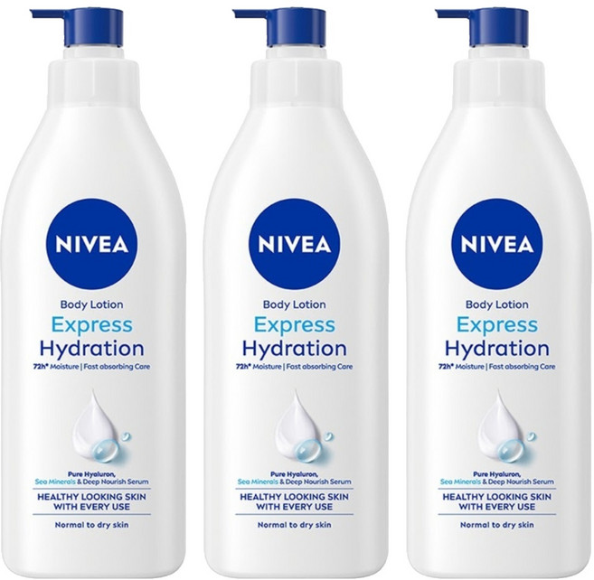 NIVEA 妮維雅 水潤輕透乳液, 3瓶
