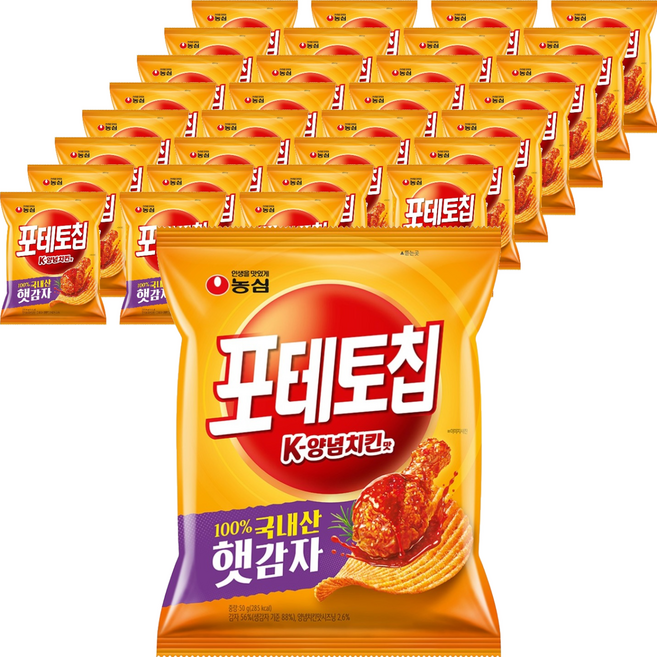 NONGSHIM 農心 Potato Chips K炸雞風味, 48個, 50g