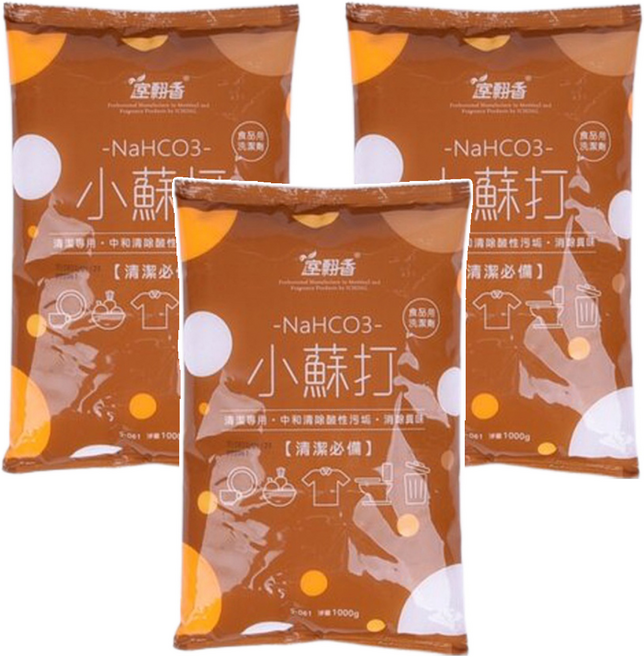 室翲香 小蘇打 S061, 1kg, 3包