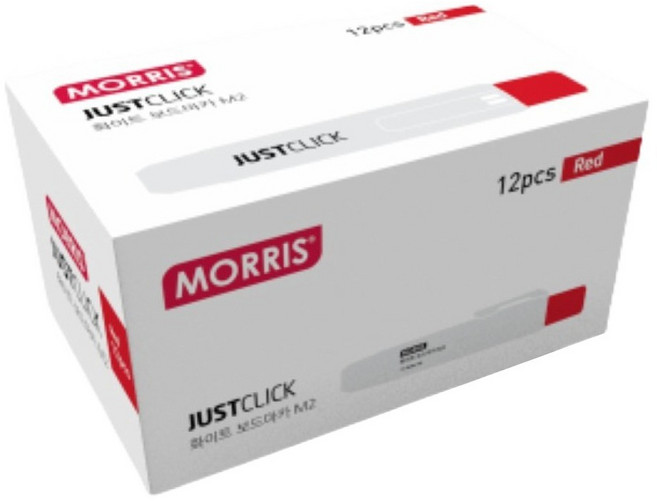 MORRIS JustClick白板筆 M2, 12支, 紅色