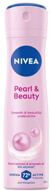 NIVEA 妮維雅 台灣公司貨 止汗爽身噴霧 珍珠煥采, 150ml, 1瓶
