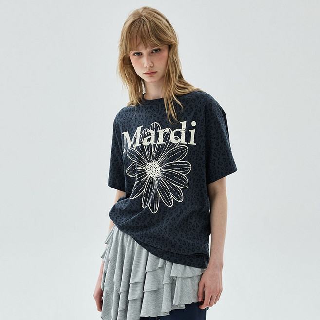 Mardi Mercredi 女款 LEOPARD FLOWERMARDI CRACKED T恤