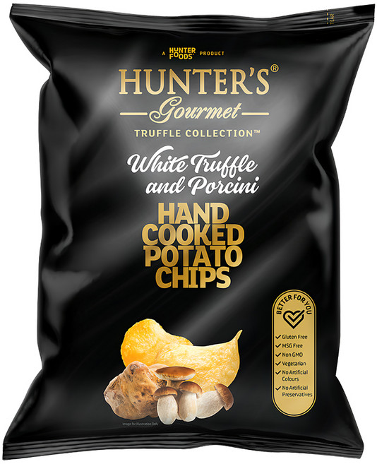 HUNTER'S gourmet 手工洋芋片 白松露&牛肝菌味, 125g, 1包