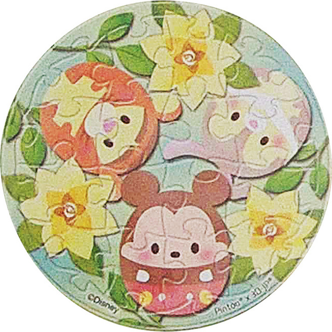 HUNDRED PICTURES 百耘圖 Disney Ufufy 水果花卉系列 拼圖磁鐵 HPD0116034 梔子花 圓, 16片, 1盒