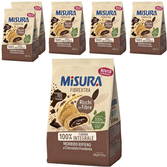 MiSURA 巧克力全麥餅乾, 6個, 260g