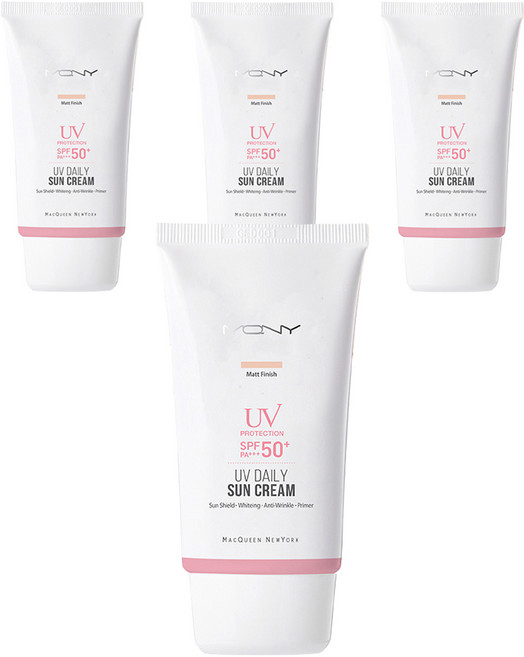 MACQUEEN NEWYORK 日常霧面防曬乳 SPF50+ PA+++, 50g, 4個