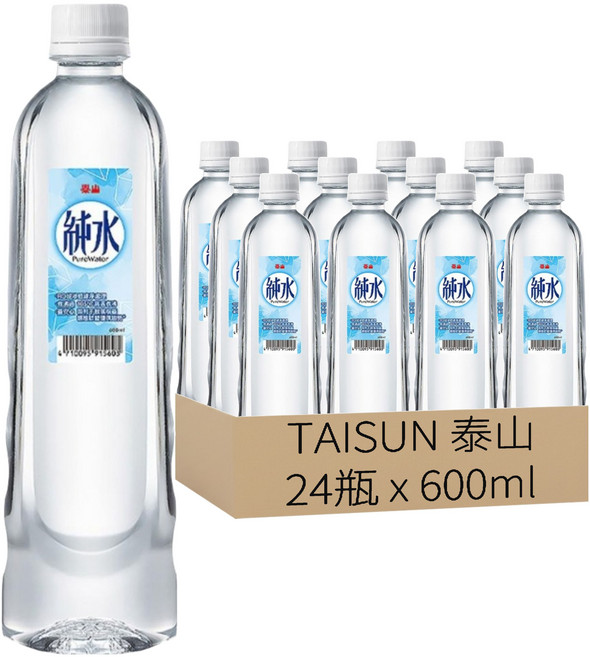 TAISUN 泰山 純水, 24瓶, 600ml
