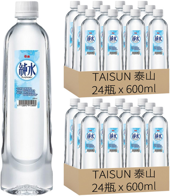 TAISUN 泰山 純水, 48瓶, 600ml