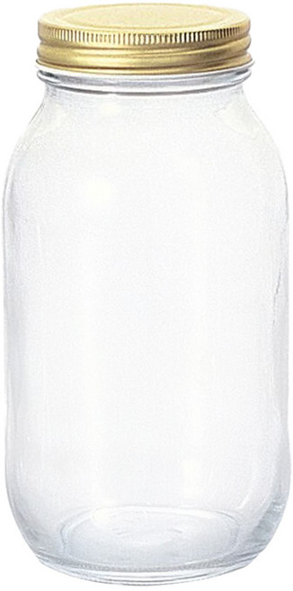 ADERIA 日本製 多功能 雙蓋收納罐 密封 寬口 玻璃瓶 雜糧儲存 900ml 1個