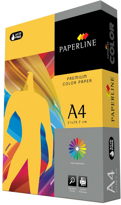 PAPERLINE 彩色影印紙 PL200 金黃色 80磅, A4, 500張