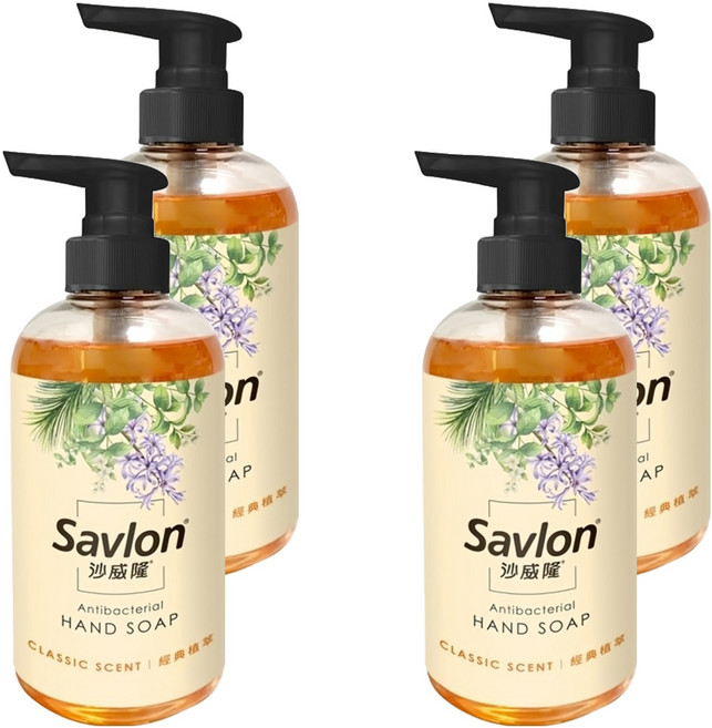 Savlon 沙威隆 台灣公司貨 抗菌洗手露 經典植萃, 500ml, 4瓶