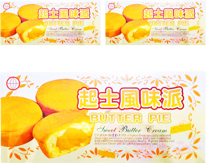殷茂地球牌起士風味派 5個, 100g, 3盒