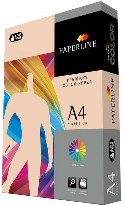 PAPERLINE 彩色影印紙 PL150 淺桔色 80磅, A4, 500張