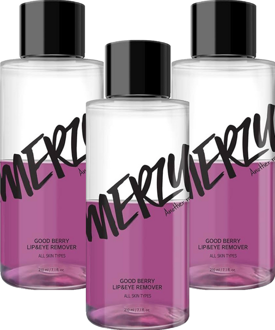 MERZY 韓國原廠直供 Good Berry眼唇卸妝液, 210ml, 3瓶