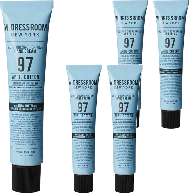 W.DRESSROOM 多麗絲 潤澤香水護手霜 No.97 四月棉, 50ml, 5條