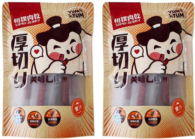 相撲肉乾 超厚筷子真空肉乾 蜜汁, 240g, 2袋