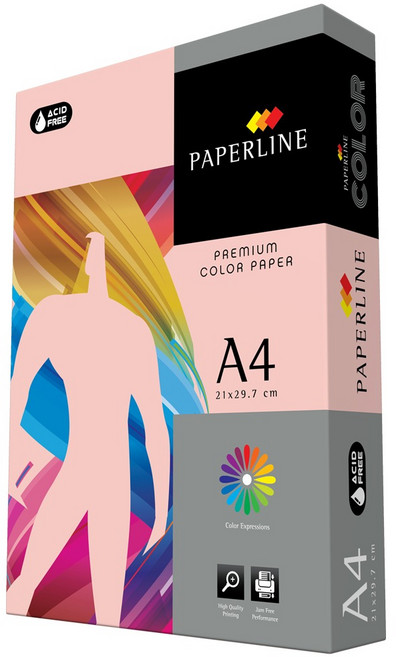 PAPERLINE 彩色影印紙 PL140 玫瑰紅 80磅, A4, 500張