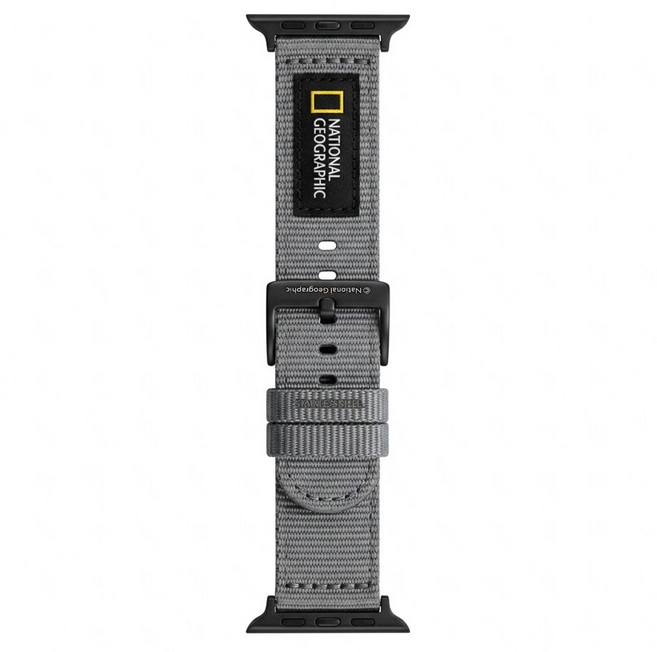 NATIONAL GEOGRAPHIC Apple Watch 42/44/45/46/49 Nato 尼龍錶帶 灰色 1條
