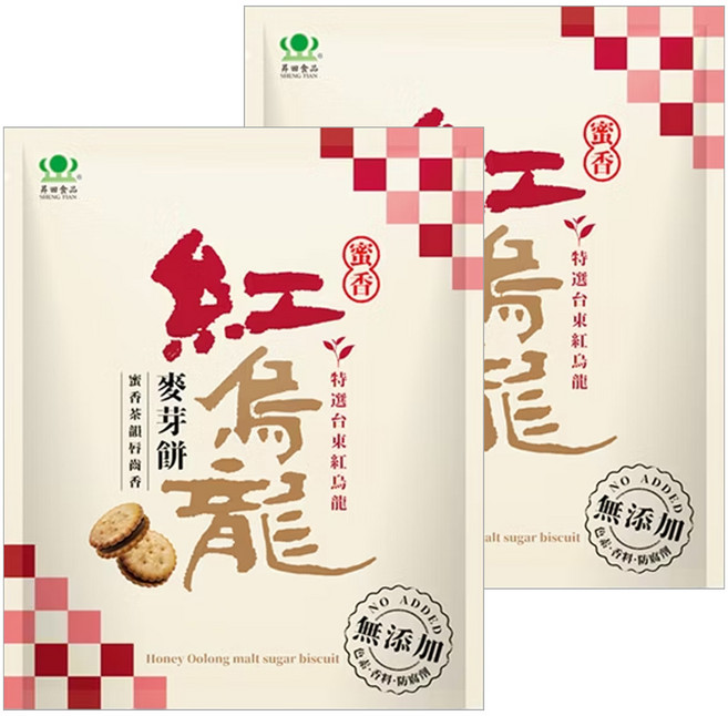 昇田食品 蜜香紅烏龍麥芽餅, 200g, 2袋