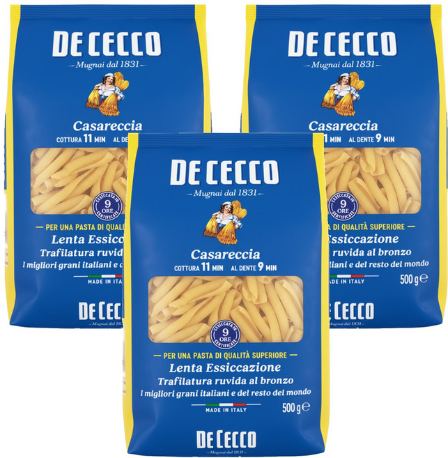 DE CECCO 得科 小麻花捲麵 NO.88, 500g, 3包