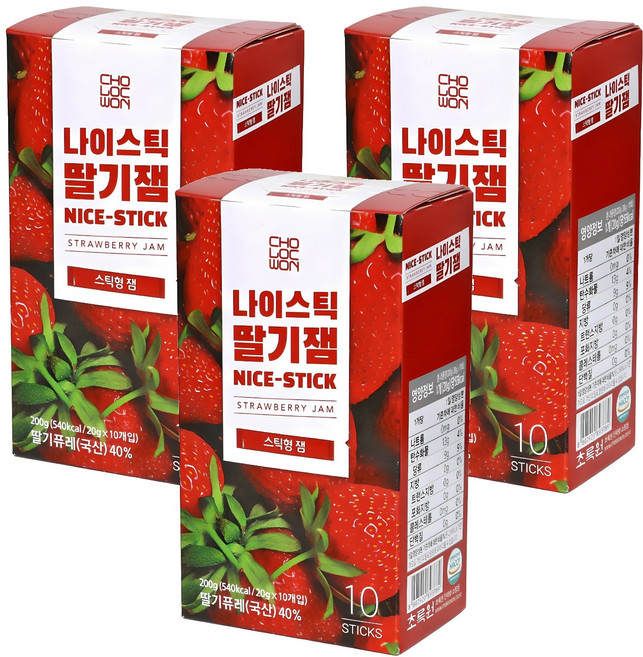 OTOKI 不倒翁 Chorokwon Nice Stick 草莓果醬 10入, 200g, 3個