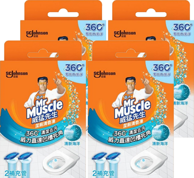 Mr Muscle 威猛先生 潔廁清香凍 清香海洋 (38g*2管凍), 76g, 4盒