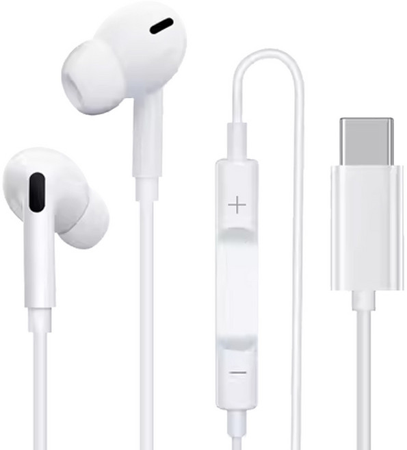 Kolin 歌林 Wired 入耳式 耳機 Type-C 內建麥克風 重低音質 White KER-DLEA05 10g