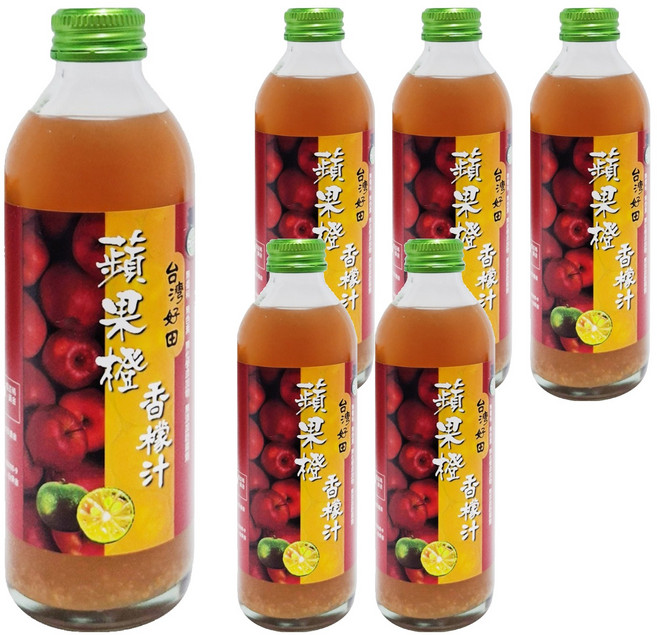 TAIWAN SWEET FARM 台灣好田 蘋果橙香檬汁, 300ml, 6瓶