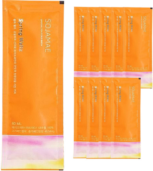SOJAMAE 冷萃咖啡液隨身包 春天圓舞曲口味, 60ml, 10包, 1組