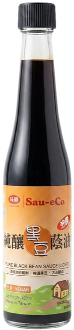 味榮 純釀黑豆蔭油 油露, 420ml, 1瓶