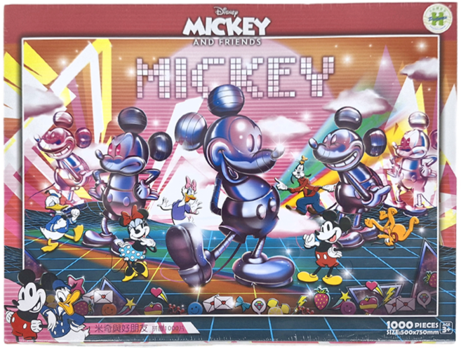 HUNDRED PICTURES 百耘圖 Mickey Mouse&Friends米奇與好朋友4 拼圖 750 x 500mm 3歲以上, 米奇與好朋友, 1000片, 1盒