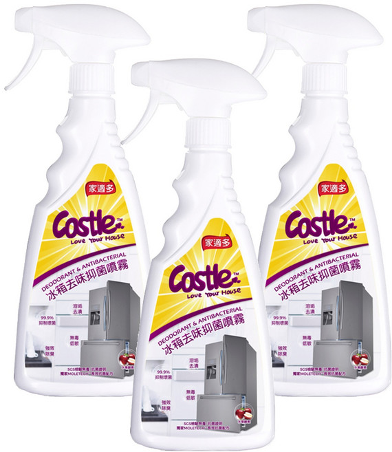 Castle 家適多 冰箱去味防護噴霧, 500ml, 3瓶