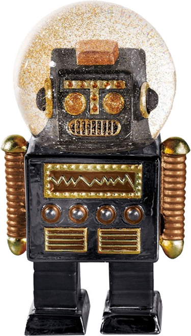 DONKEY Robot Snowglobe black 機器人造型水晶球擺飾, 黑色