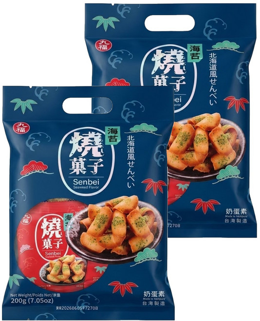 九福 海苔燒果子, 200g, 2袋