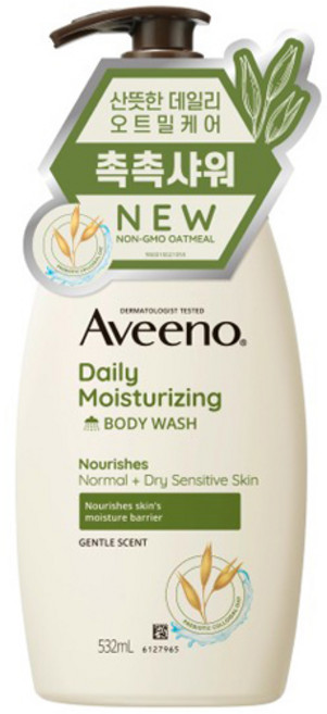 Aveeno 艾惟諾 燕麥保濕沐浴露, 無香, 532ml, 1瓶