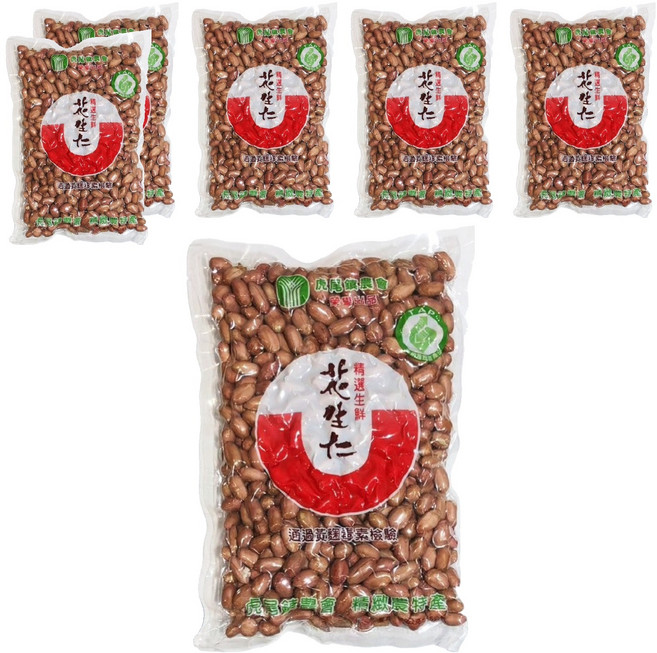 虎尾鎮農會 生鮮花生仁, 600g, 6包