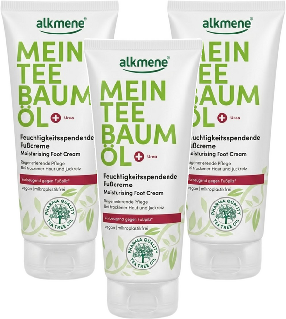 alkmene 歐珂蔓 台灣公司貨 我的茶樹精油保濕護足霜 100ml, 1條, 3條