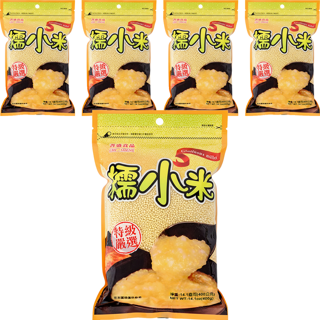 CHI-SHENG 耆盛食品 糯小米, 400g, 5包