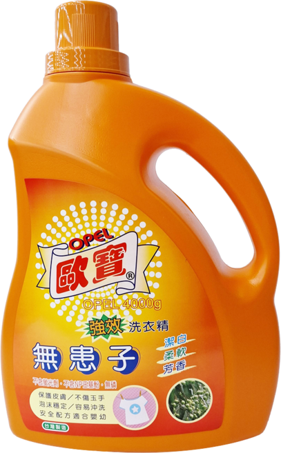 OPEL 歐寶 強效洗衣精 無患子, 4kg, 1桶
