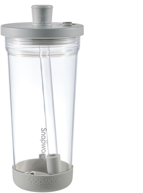 Corelle Brands 康寧餐具 Snapware Tritan跳跳吸管杯 海洋系列, 鯨魚灰, 840ml, 1個