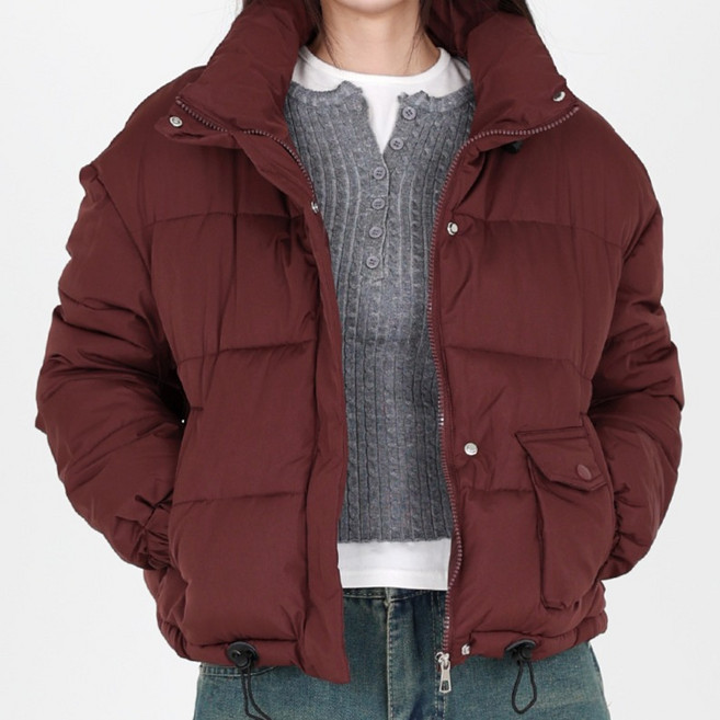 Dotif 女款日常立領三口袋鋪棉外套 O24FW1-A1189