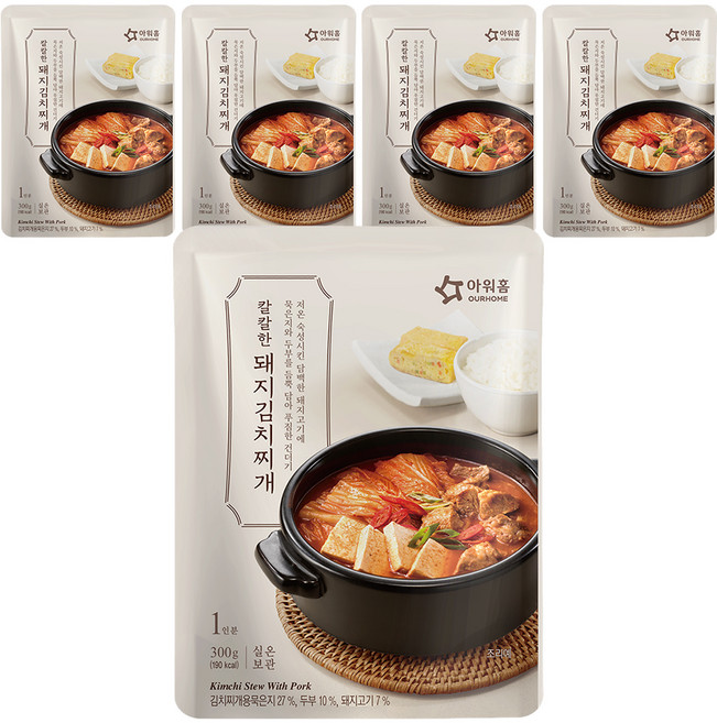 OURHOME 愛味弘 豬肉泡菜湯, 300g, 5包