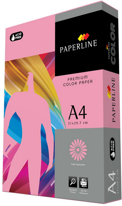 PAPERLINE 彩色影印紙 PL175 粉紅色 80磅, A4, 500張