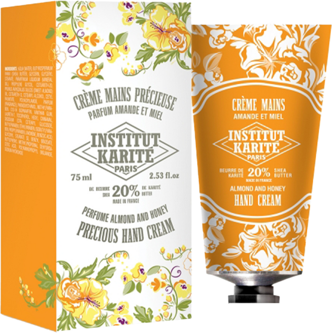 Institut Karite Paris 巴黎乳油木蜂蜜杏仁護手霜, 75ml, 1條