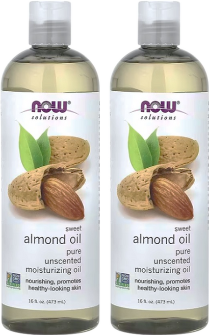 NOW Foods 純甜杏仁保濕油/基底油, 473ml, 2瓶