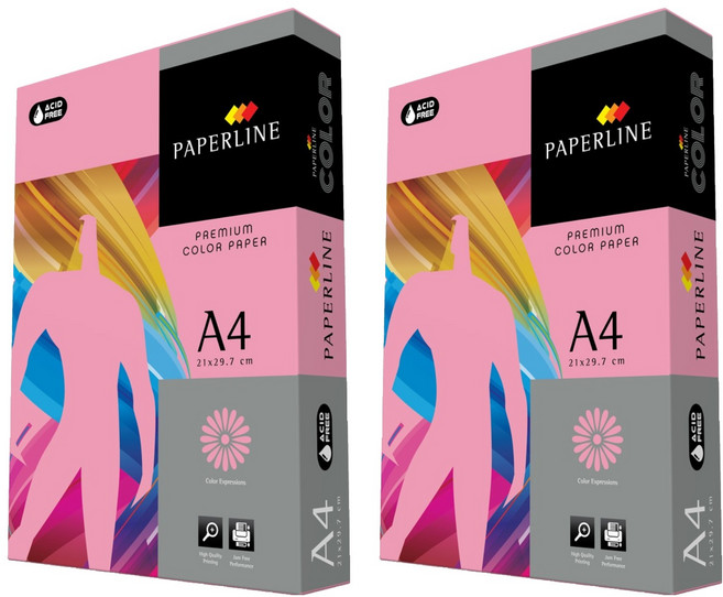PAPERLINE 彩色影印紙 PL175 粉紅色 80磅, A4, 1000張