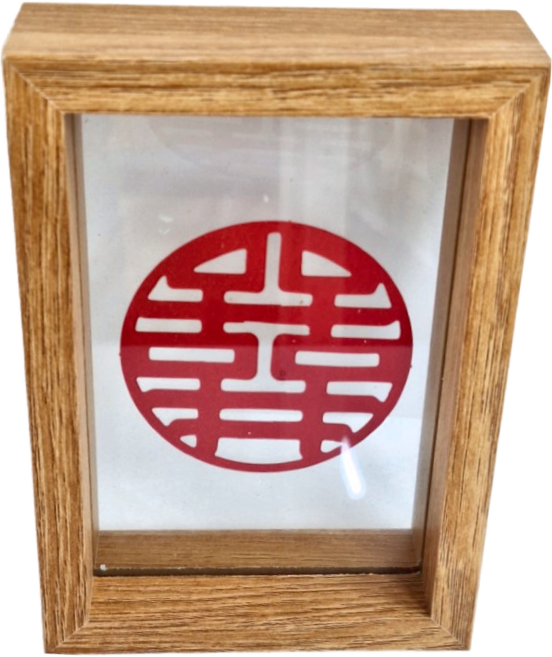 A-ONE 匯旺 長方形 木質 雙層玻璃相框 2個, 1組