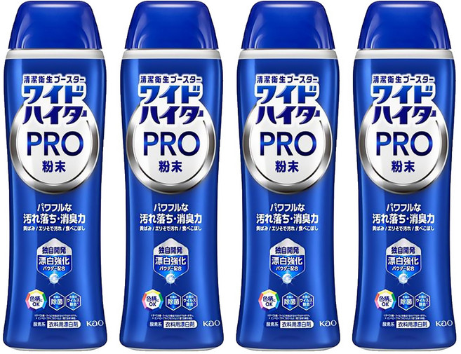 Kao 花王 Wide Haiter 亮彩強效潔白漂白粉, 500g, 4個